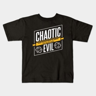 Character Alignment Quotes - Chaotic Evil Kids T-Shirt